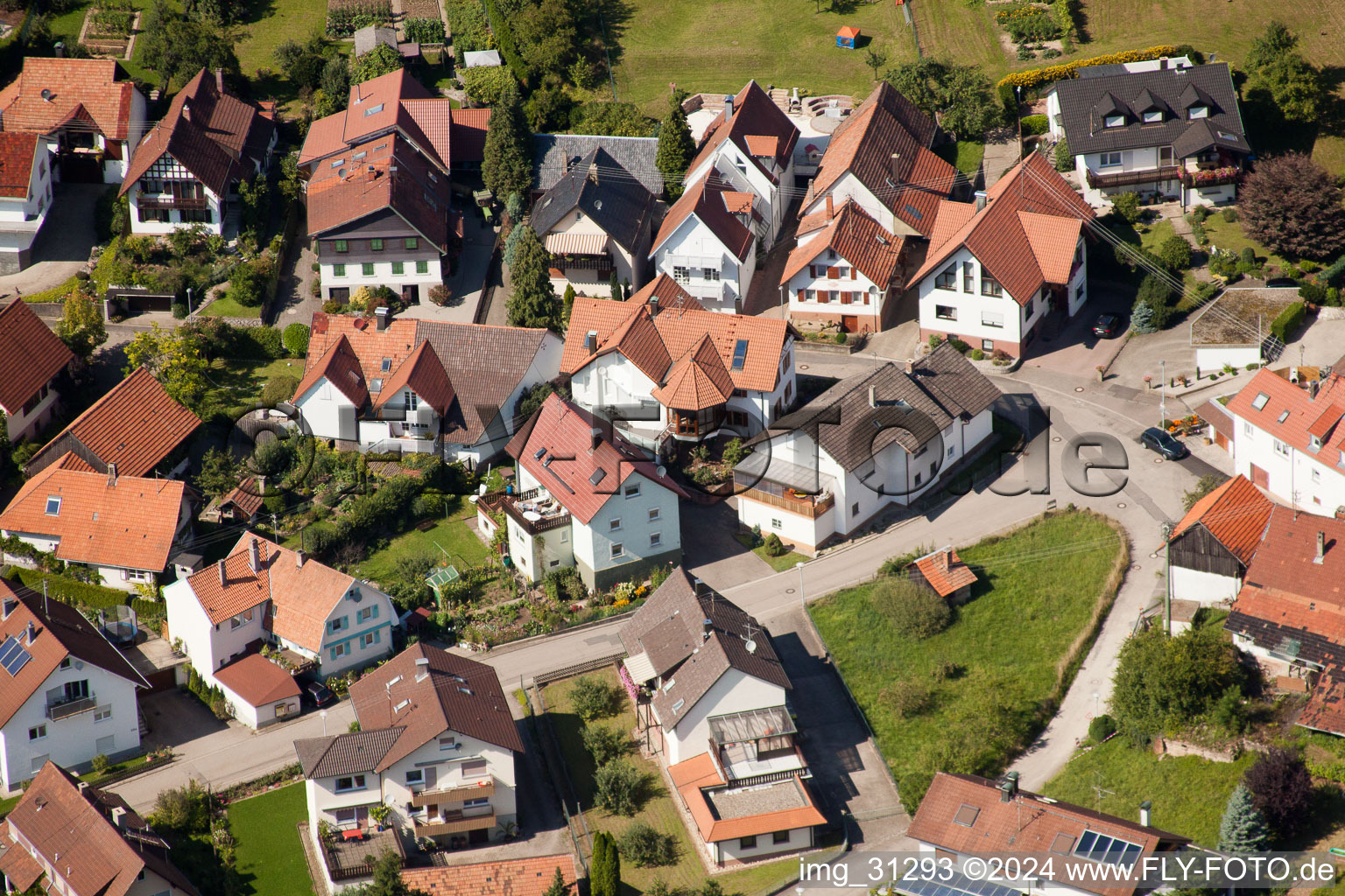 District Gallenbach in Baden-Baden in the state Baden-Wuerttemberg, Germany from the plane