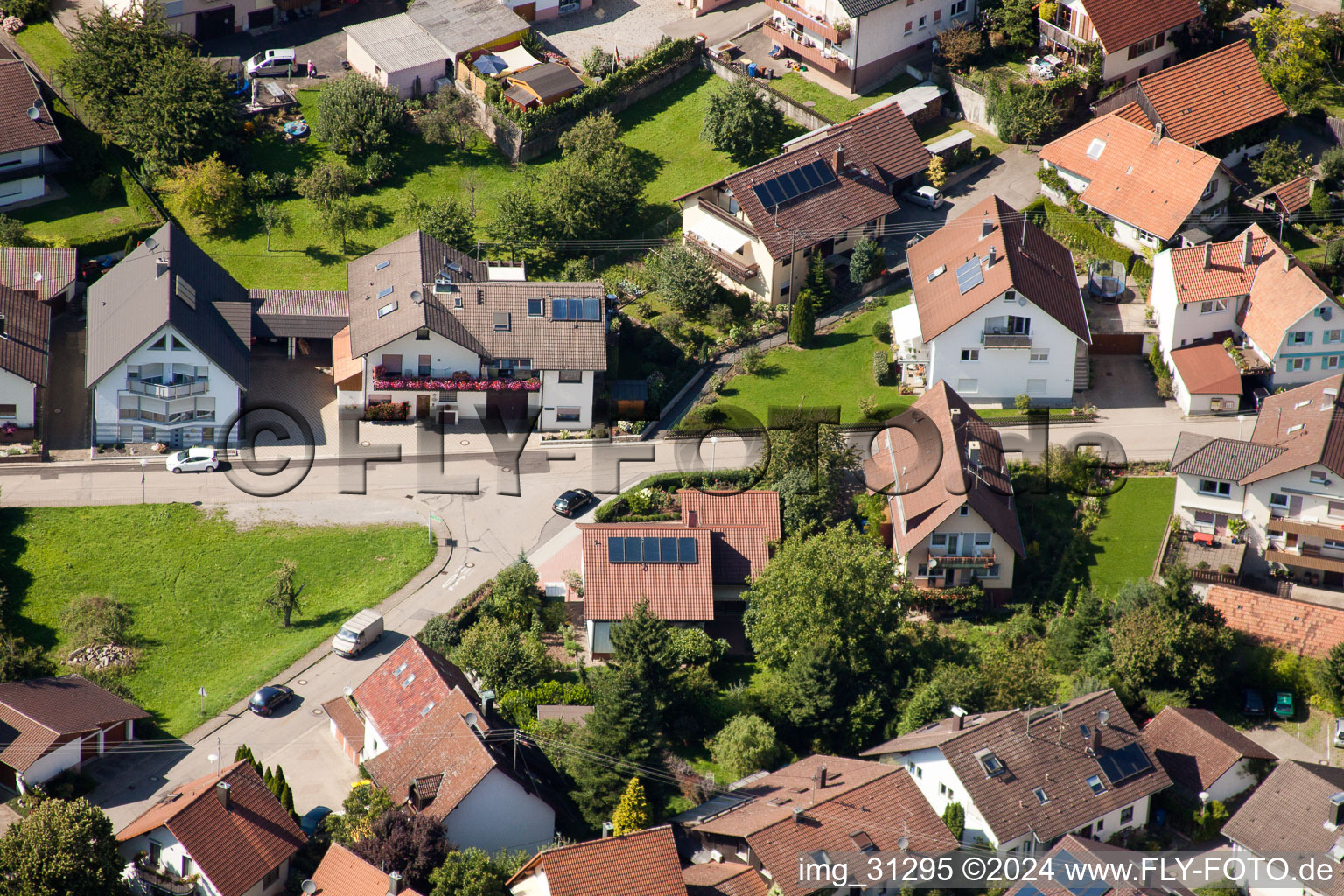 Aerial photograpy of District Varnhalt in Baden-Baden in the state Baden-Wuerttemberg, Germany