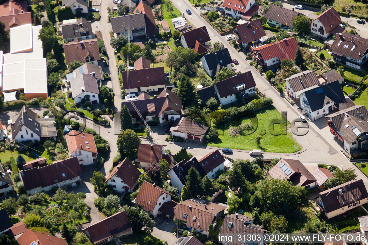 Varnhalt, Gartenstr in the district Gallenbach in Baden-Baden in the state Baden-Wuerttemberg, Germany out of the air