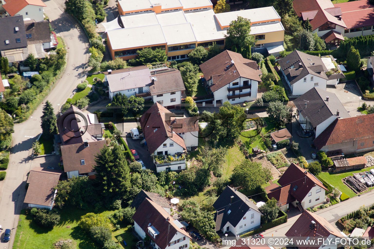 District Gallenbach in Baden-Baden in the state Baden-Wuerttemberg, Germany viewn from the air