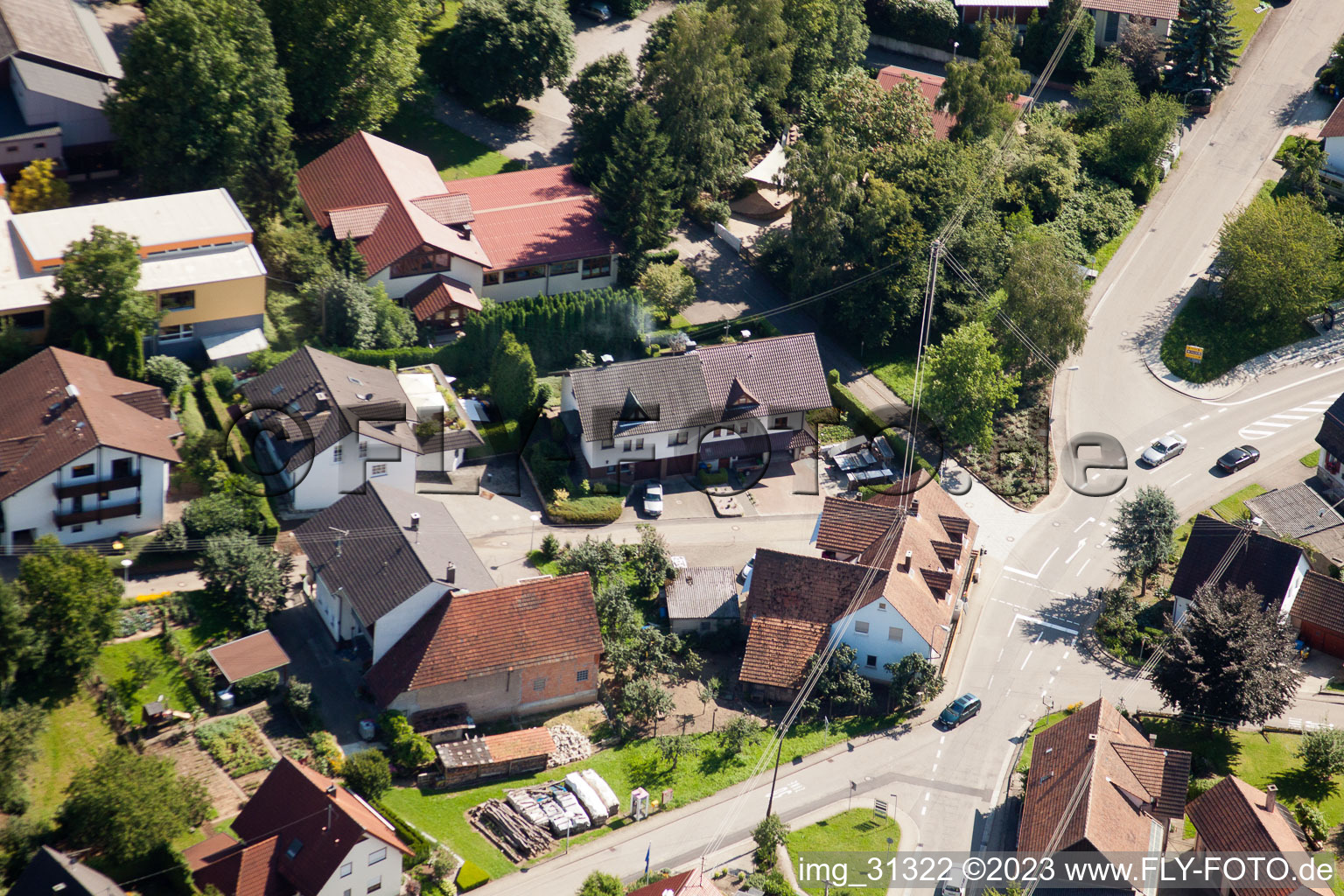 Drone image of District Gallenbach in Baden-Baden in the state Baden-Wuerttemberg, Germany