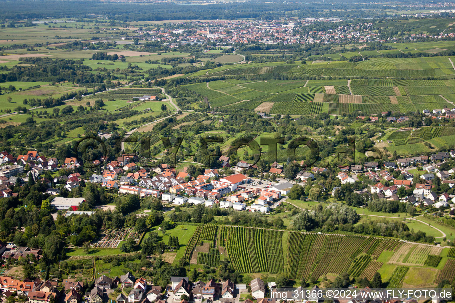 Village view in the district Eisental in Bühl in the state Baden-Wuerttemberg, Germany