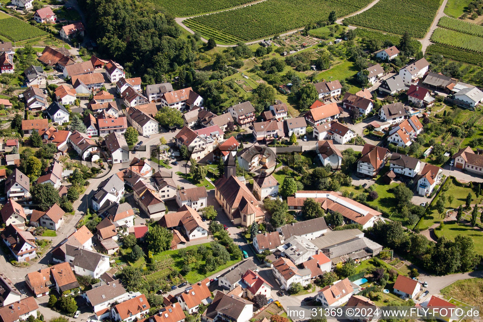 Church building of St. Matthaeus in the village of in the district Eisental in Buehl in the state Baden-Wurttemberg