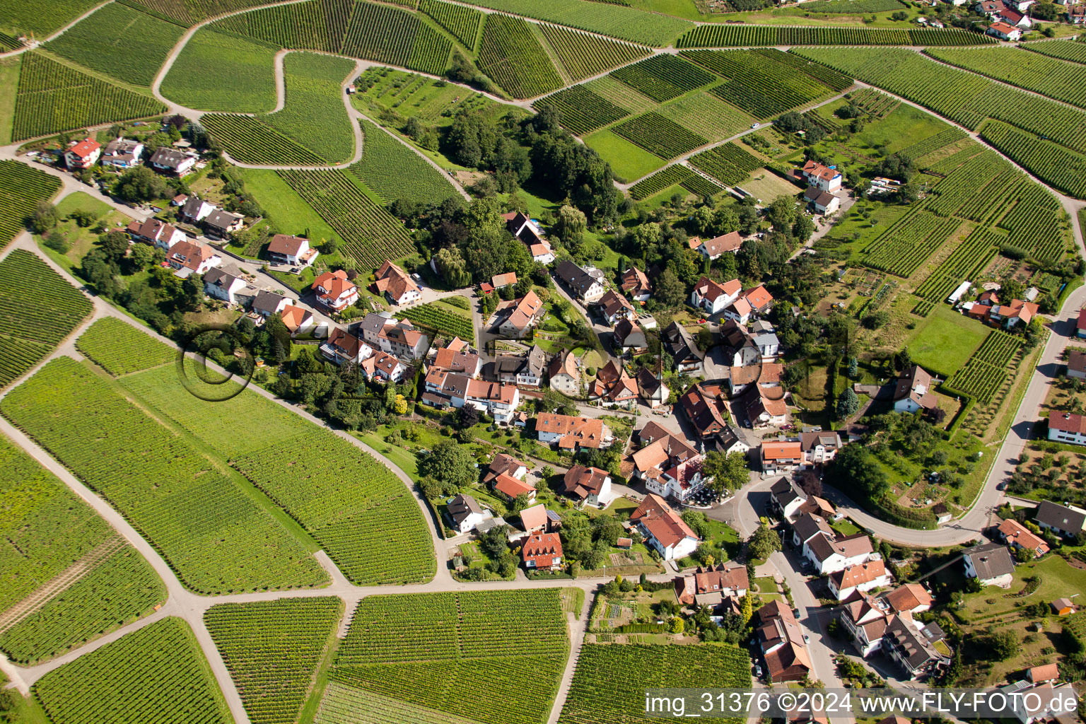 Town View of the streets and houses of the residential areas in the district Eisental in Buehl in the state Baden-Wurttemberg