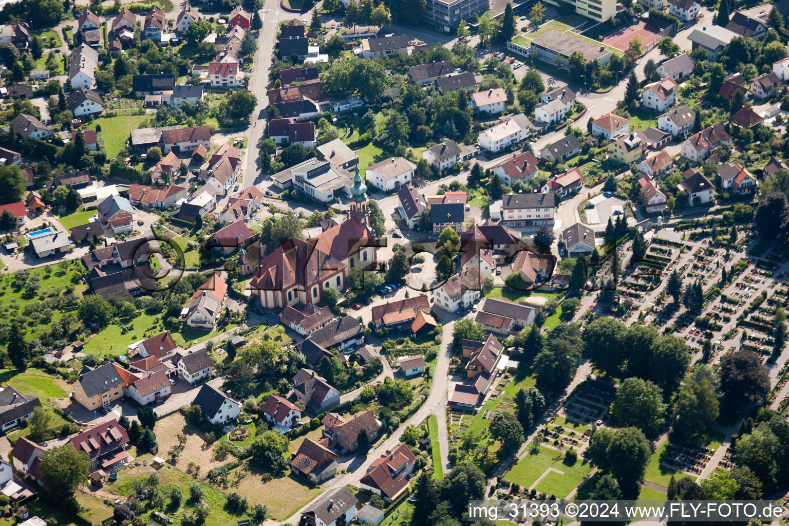 Church building in the village of in Buehl in the state Baden-Wurttemberg