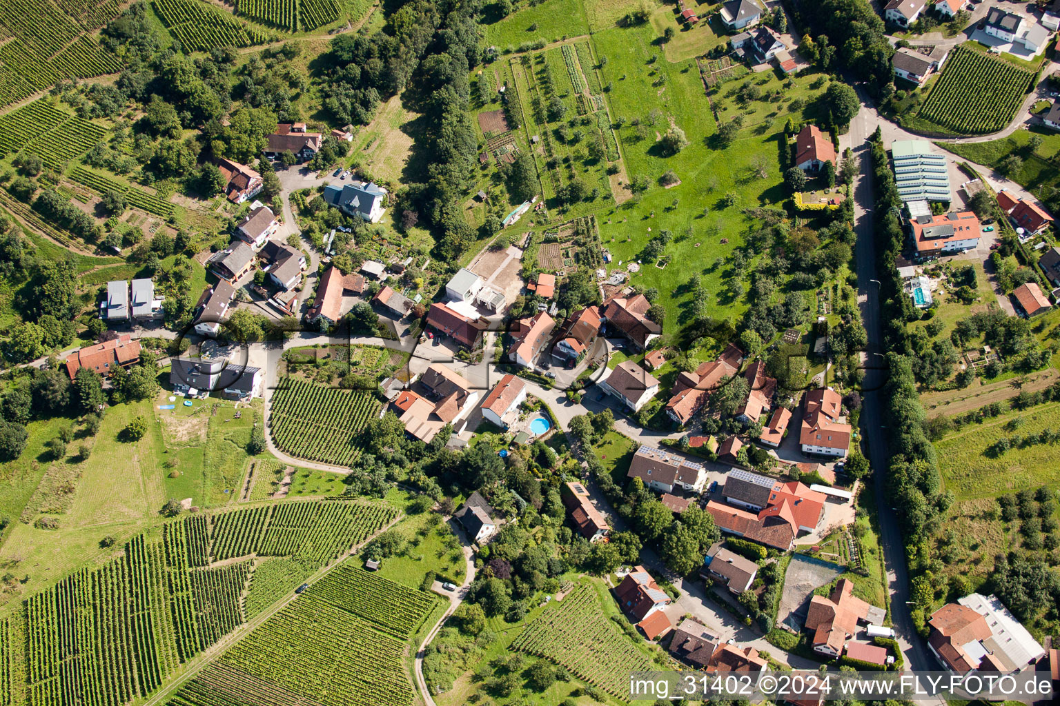 Location view in the district Riegel in Bühl in the state Baden-Wuerttemberg, Germany