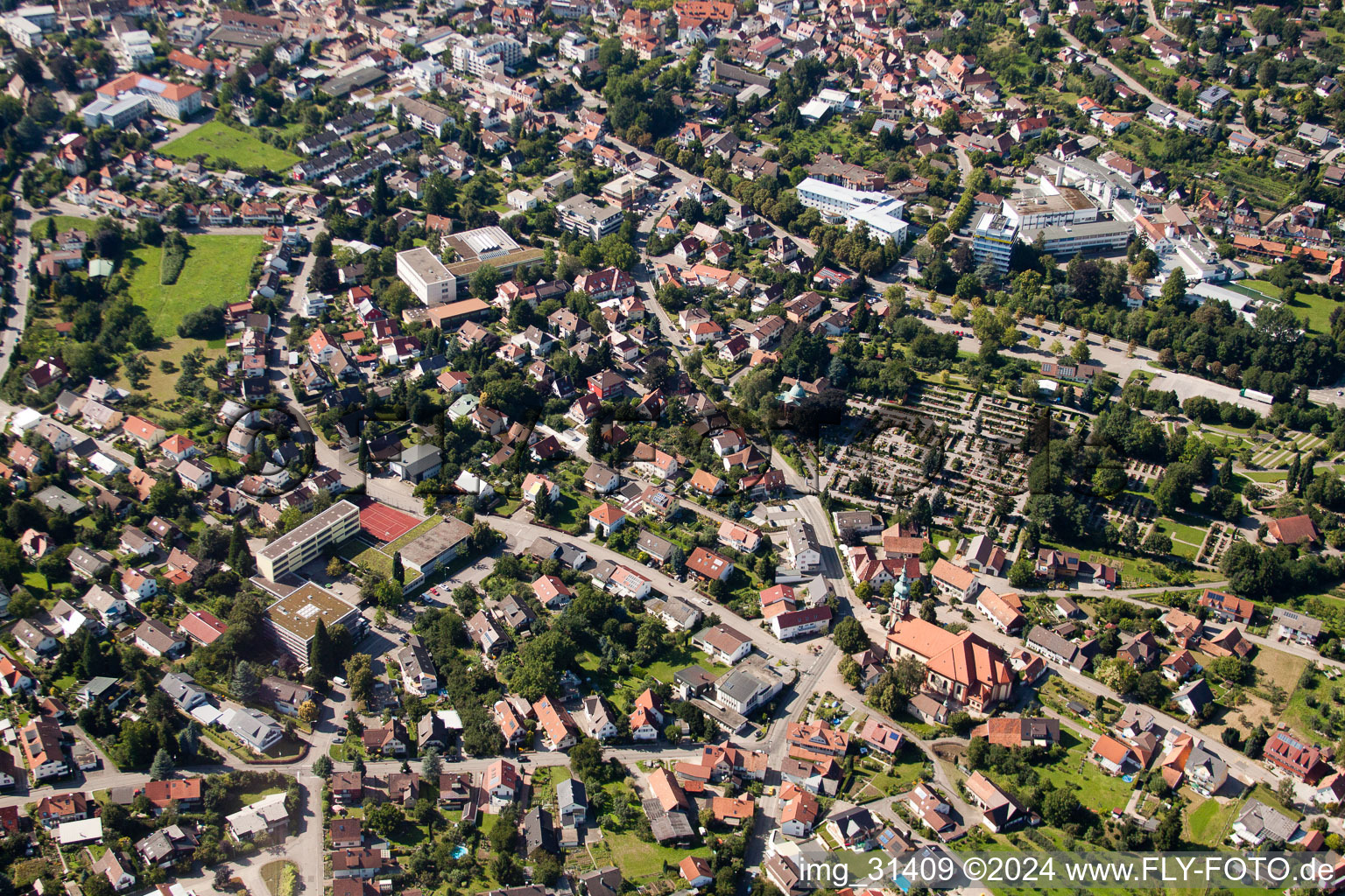 Aerial photograpy of District Kappelwindeck in Bühl in the state Baden-Wuerttemberg, Germany