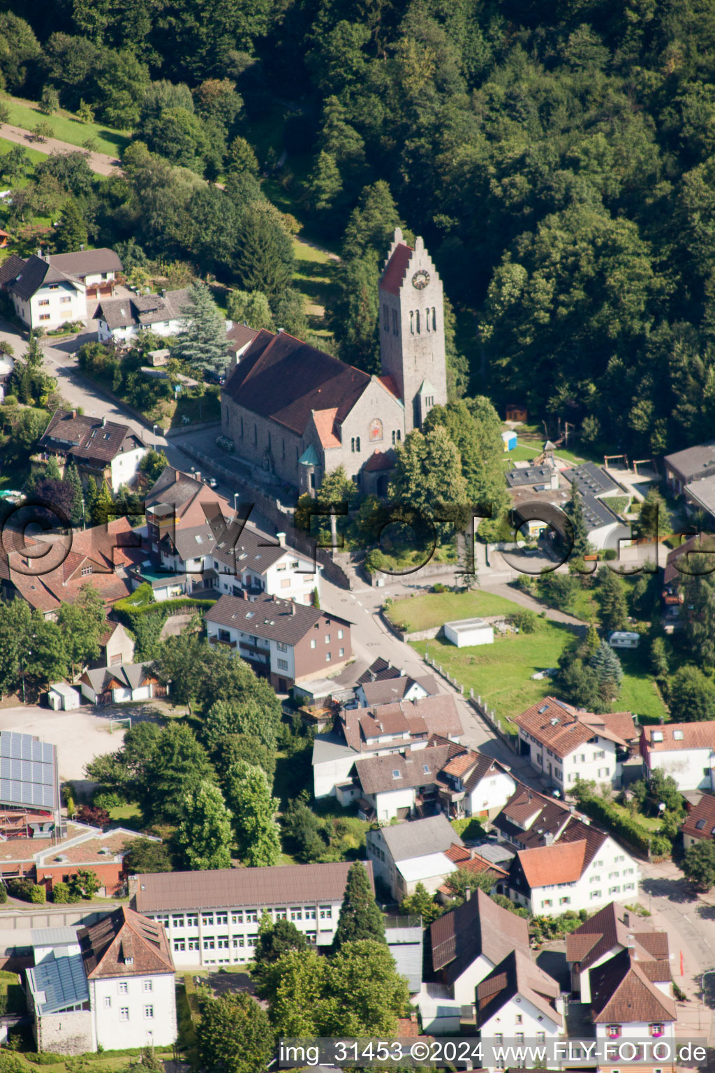 Oblique view of District Neusatz in Bühl in the state Baden-Wuerttemberg, Germany