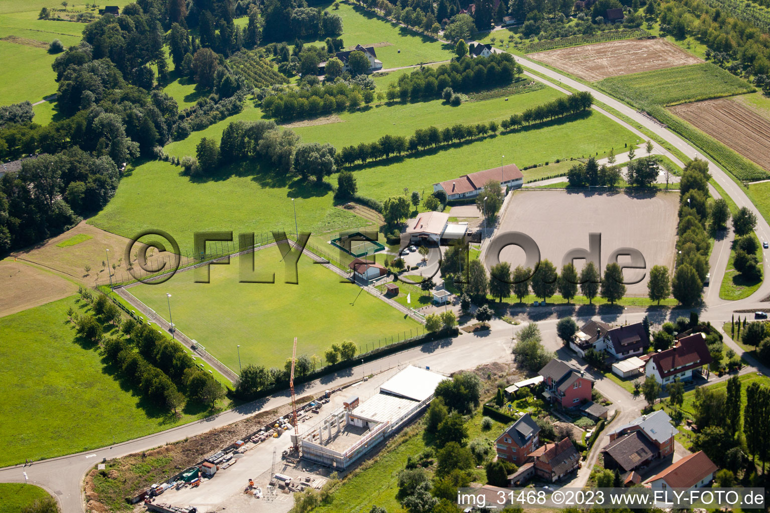 Sports fields in Lauf in the state Baden-Wuerttemberg, Germany