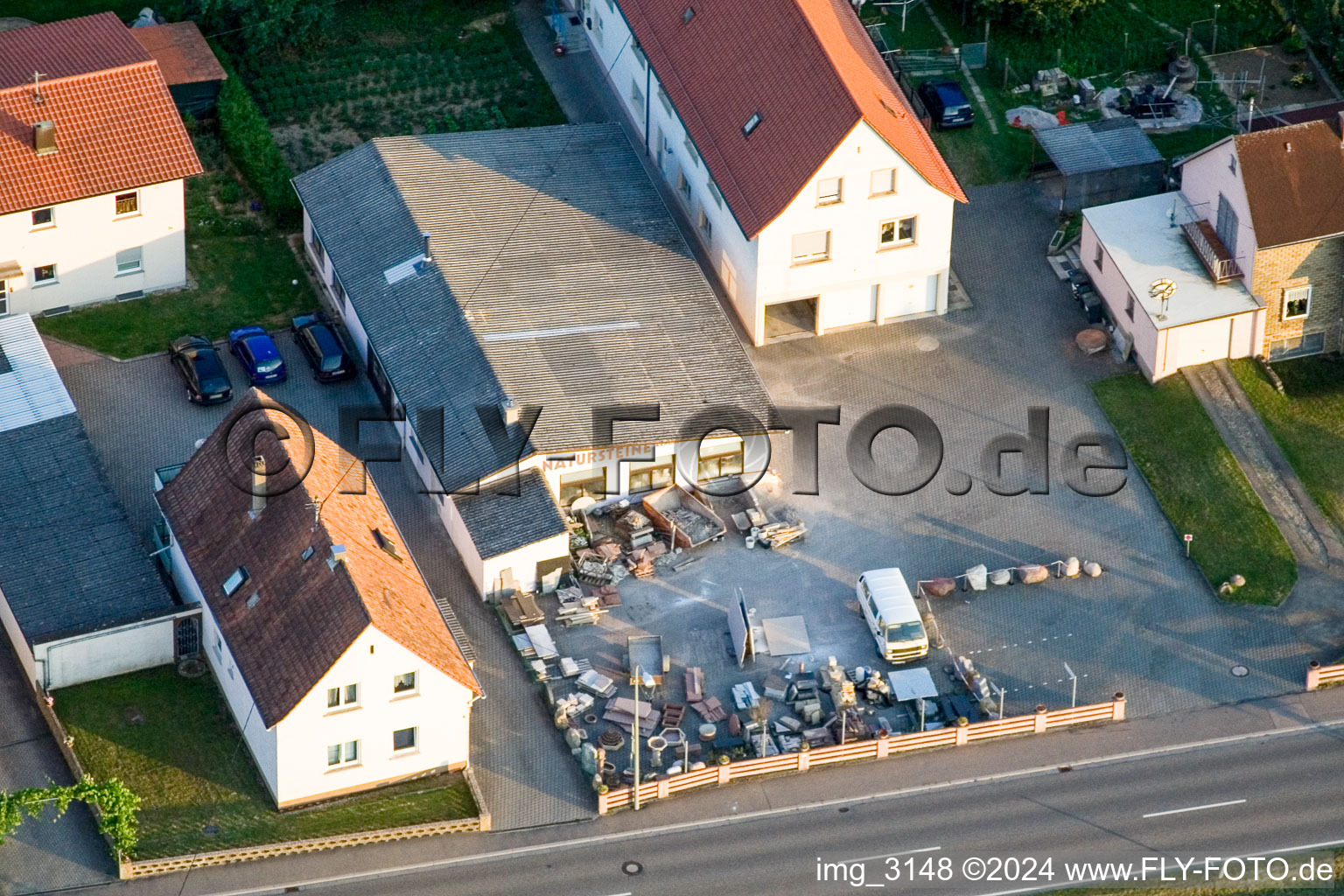 Aerial view of Natural Stones Arnold in Steinfeld in the state Rhineland-Palatinate, Germany