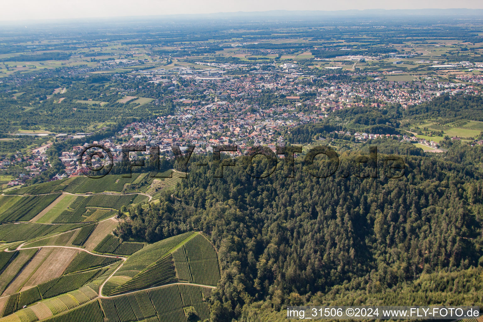 From the southwest in Achern in the state Baden-Wuerttemberg, Germany