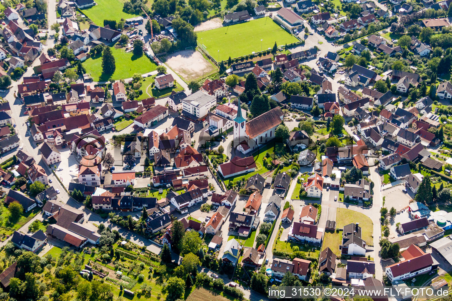 Building and production halls on the premises of the brewery Familienbrauerei Bauhoefer GmbH & Co. KG in the district Ulm in Renchen in the state Baden-Wurttemberg, Germany