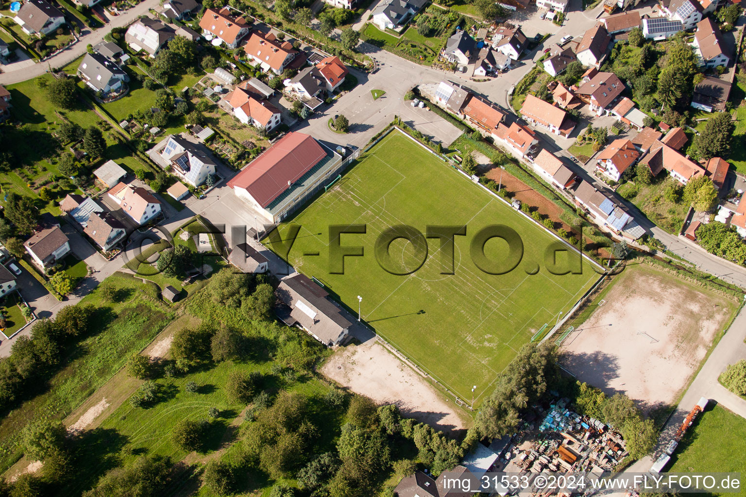 Aerial view of Sports club Ulm 1930 eV in the district Ulm in Renchen in the state Baden-Wuerttemberg, Germany