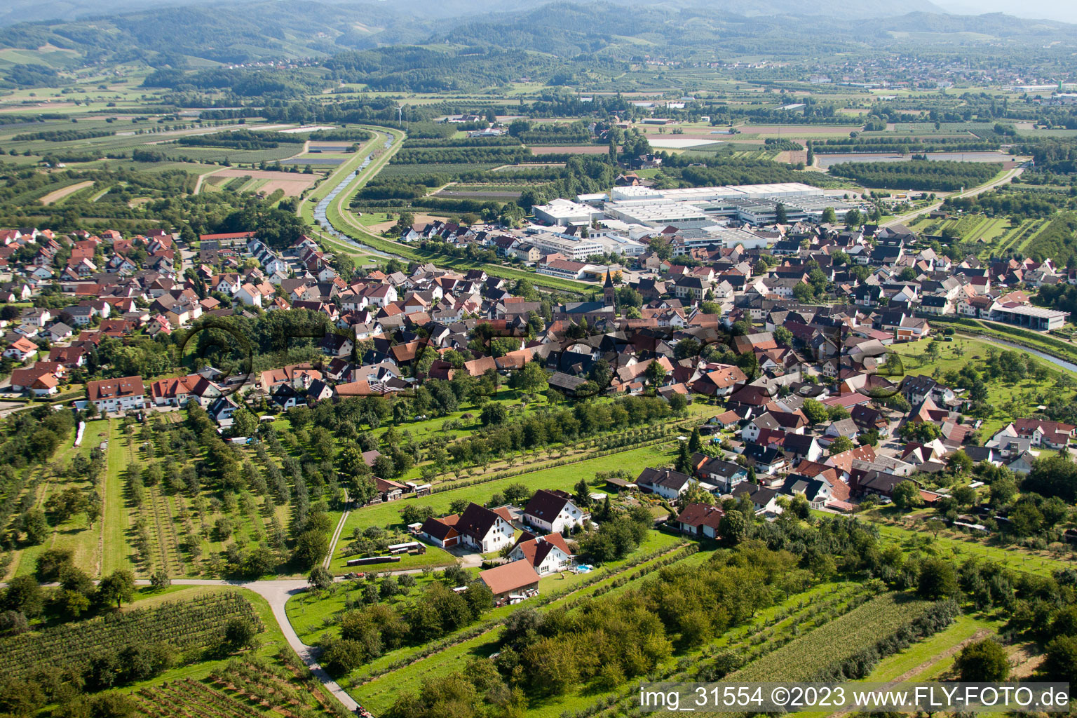 Aerial photograpy of District Stadelhofen in Oberkirch in the state Baden-Wuerttemberg, Germany