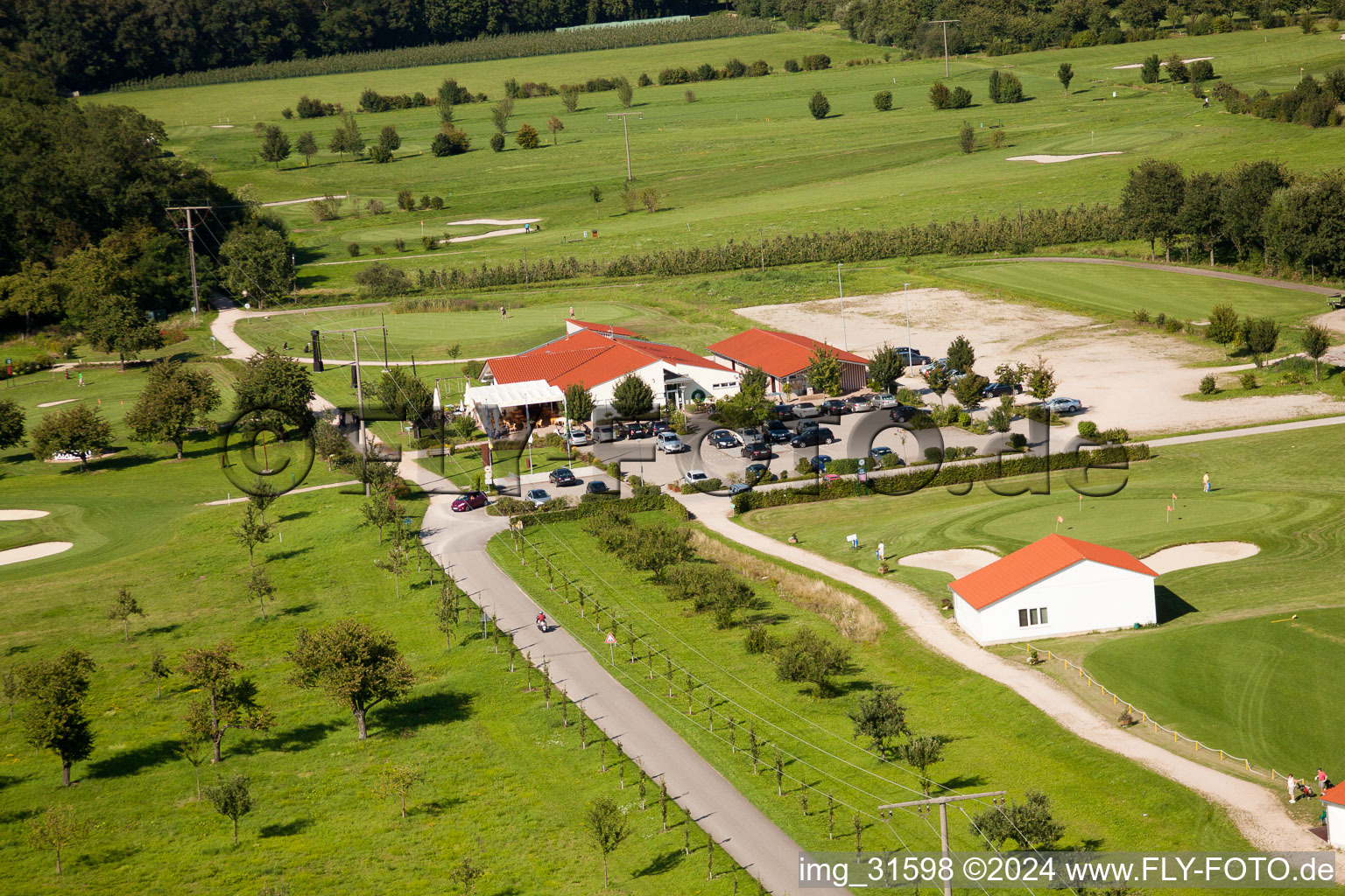 Golf Club Urloffen e. V in the district Urloffen in Appenweier in the state Baden-Wuerttemberg, Germany seen from above