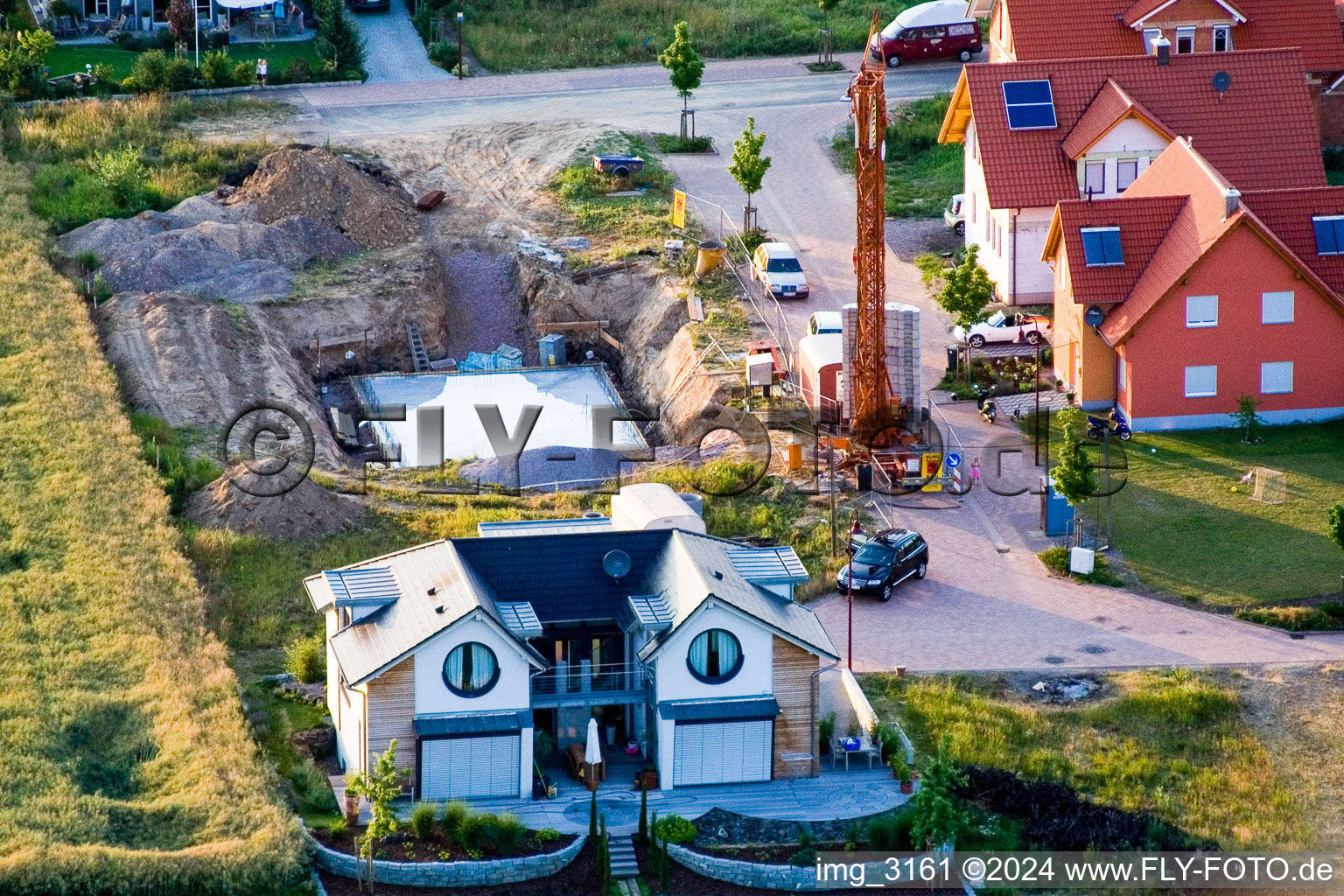 New buildings in Steinfeld in the state Rhineland-Palatinate, Germany