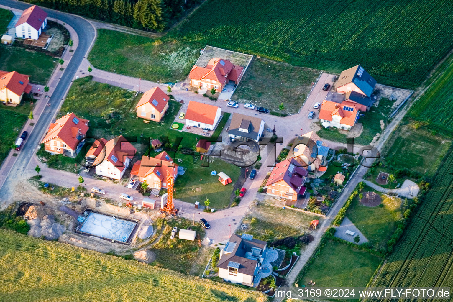 Steinfeld in the state Rhineland-Palatinate, Germany from a drone