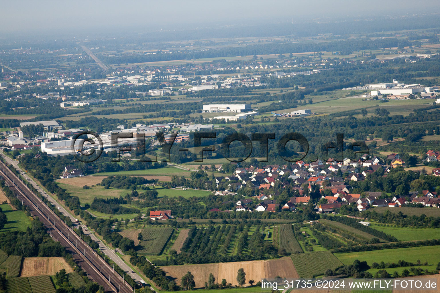 West from North in Sasbach in the state Baden-Wuerttemberg, Germany