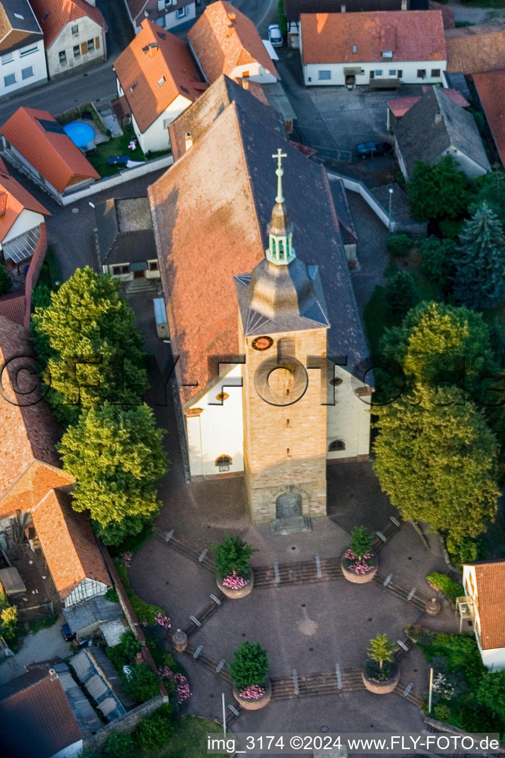 Aerial photograpy of Steinfeld in the state Rhineland-Palatinate, Germany