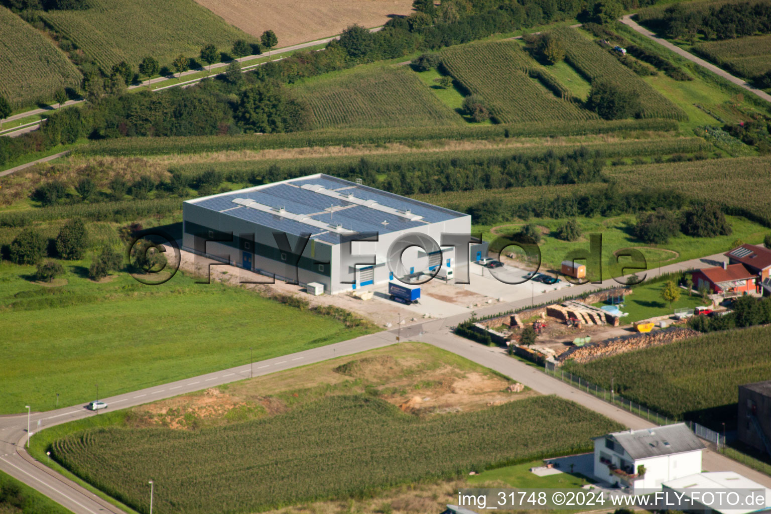 Aerial photograpy of Zimmer Logistic in the district Weier in Ottersweier in the state Baden-Wuerttemberg, Germany