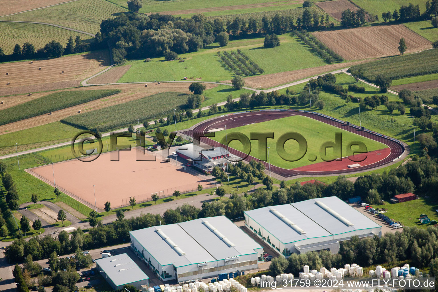 Sports facility in the district Hatzenweier in Ottersweier in the state Baden-Wuerttemberg, Germany