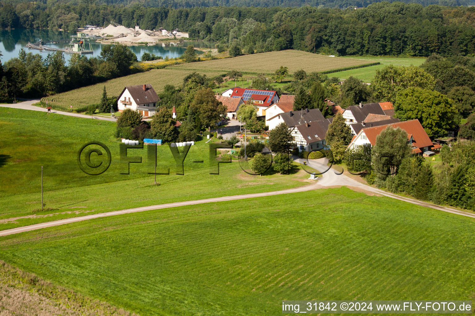 Aerial view of Wistung in the state Baden-Wuerttemberg, Germany