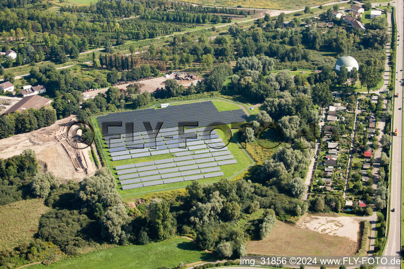 Baden-Oos, photovoltaic system in the district Oos in Baden-Baden in the state Baden-Wuerttemberg, Germany