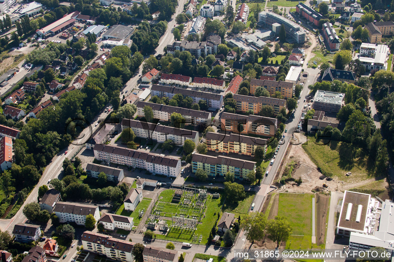 Breisigstrasse Schwarwaldstr in the district Oos in Baden-Baden in the state Baden-Wuerttemberg, Germany