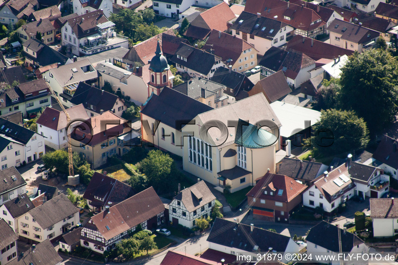 Church building in the village of in the district Haueneberstein in Baden-Baden in the state Baden-Wurttemberg, Germany