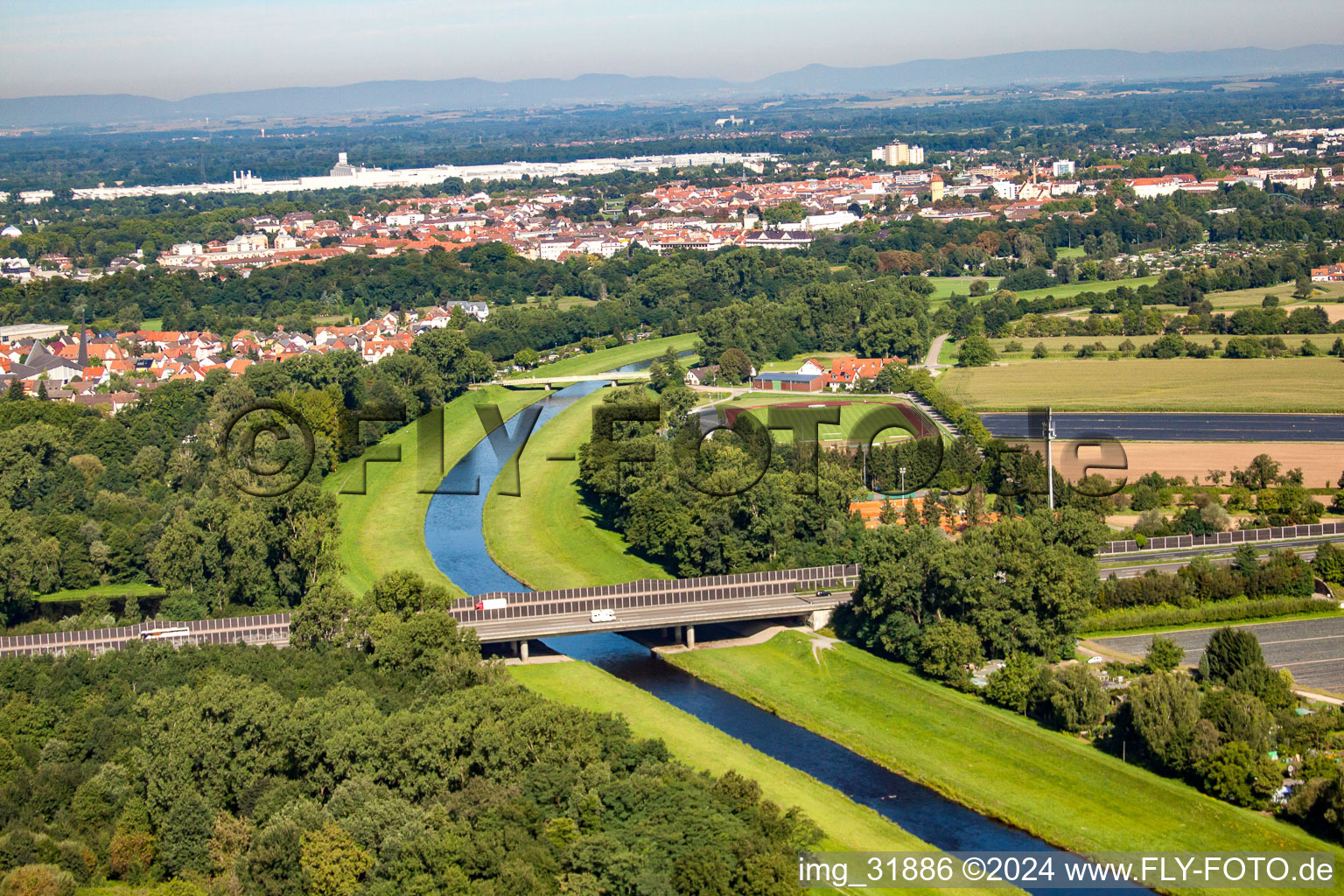 A5 Bridge over the Murg in the district Niederbühl in Rastatt in the state Baden-Wuerttemberg, Germany