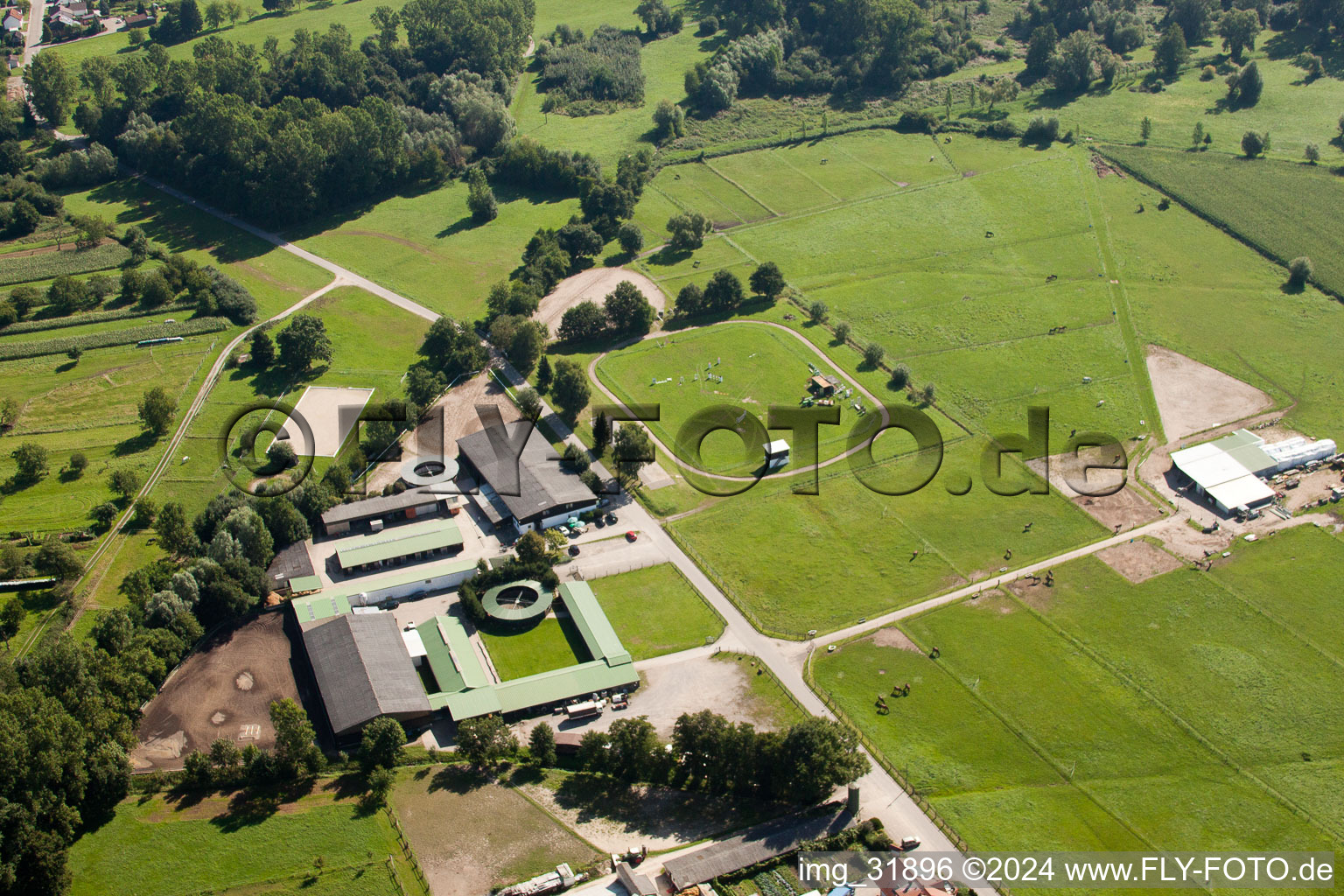 Schafhof horse farm in Muggensturm in the state Baden-Wuerttemberg, Germany