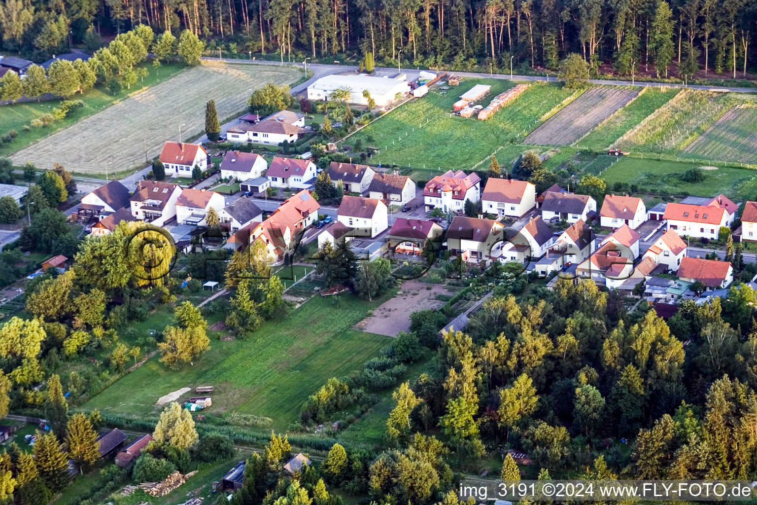 Grenzstr in the district Schaidt in Wörth am Rhein in the state Rhineland-Palatinate, Germany