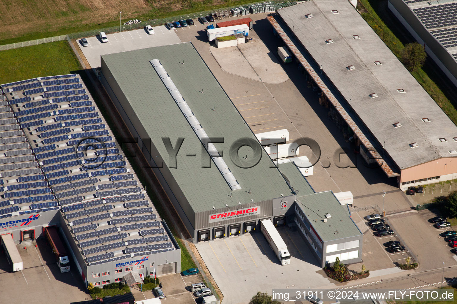 Schleifweg industrial area, Striebich logistics in Muggensturm in the state Baden-Wuerttemberg, Germany