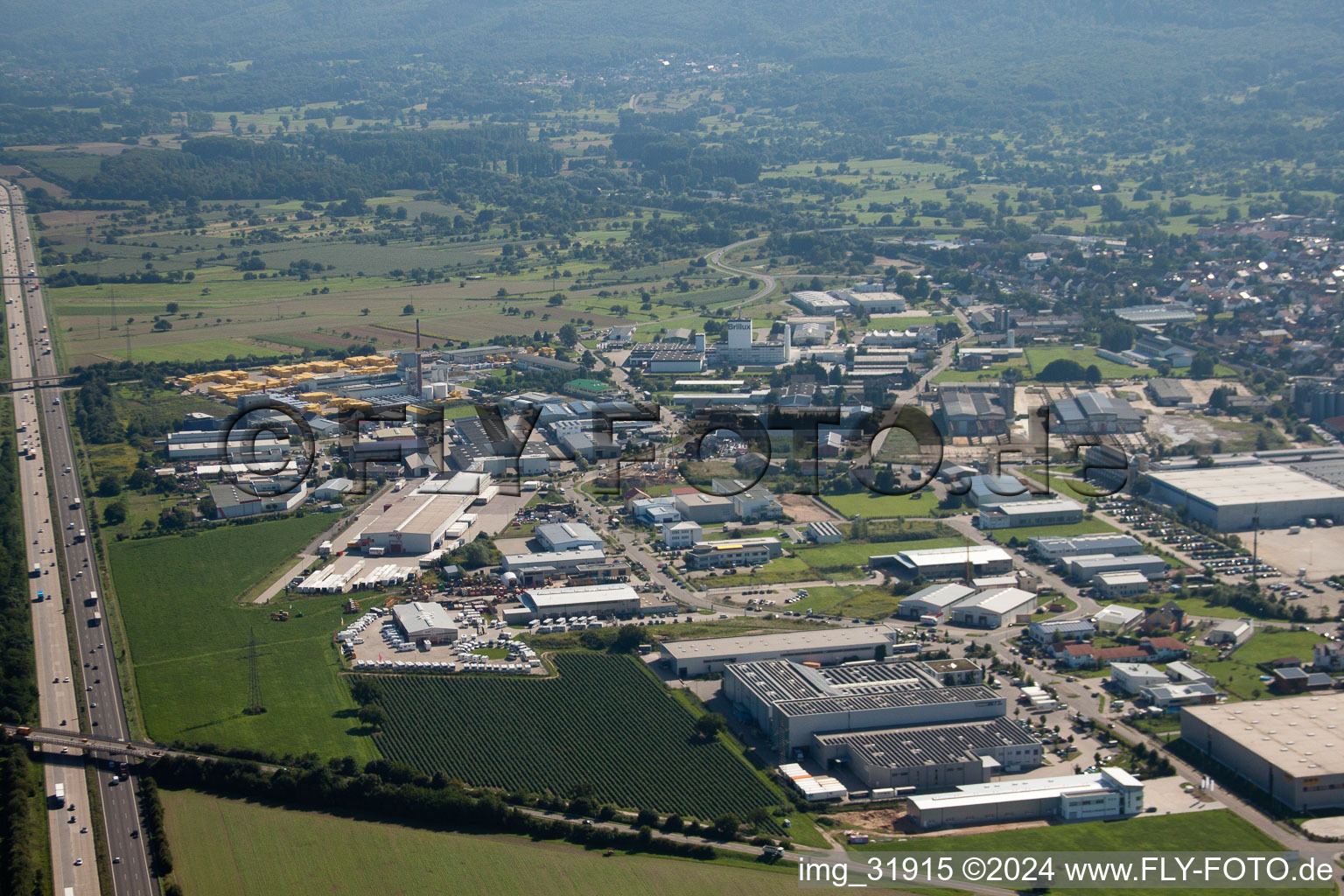 Industrial area Daimlerstr in Malsch in the state Baden-Wuerttemberg, Germany