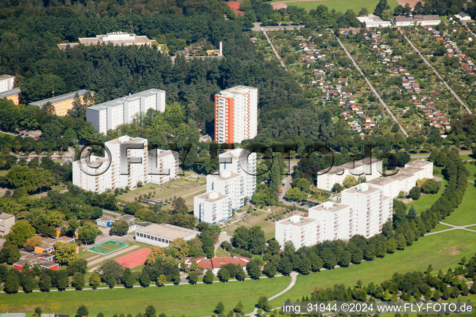 Bonhoefferstr in the district Oberreut in Karlsruhe in the state Baden-Wuerttemberg, Germany