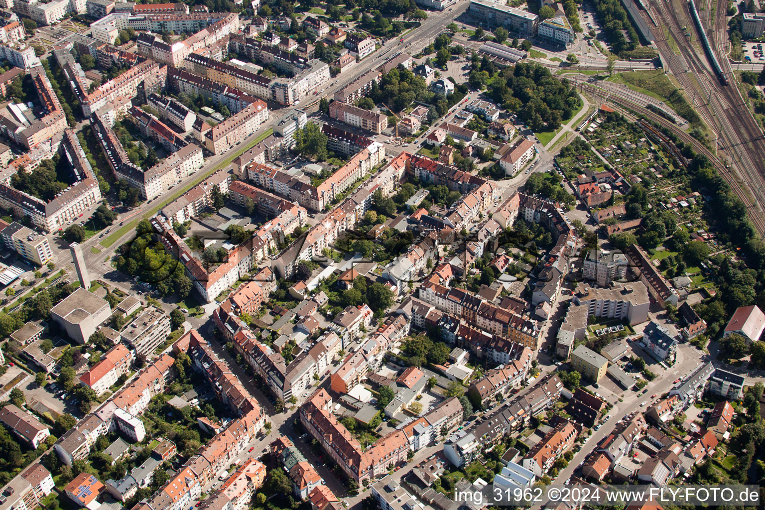 Marie Alexandra Street in the district Beiertheim-Bulach in Karlsruhe in the state Baden-Wuerttemberg, Germany