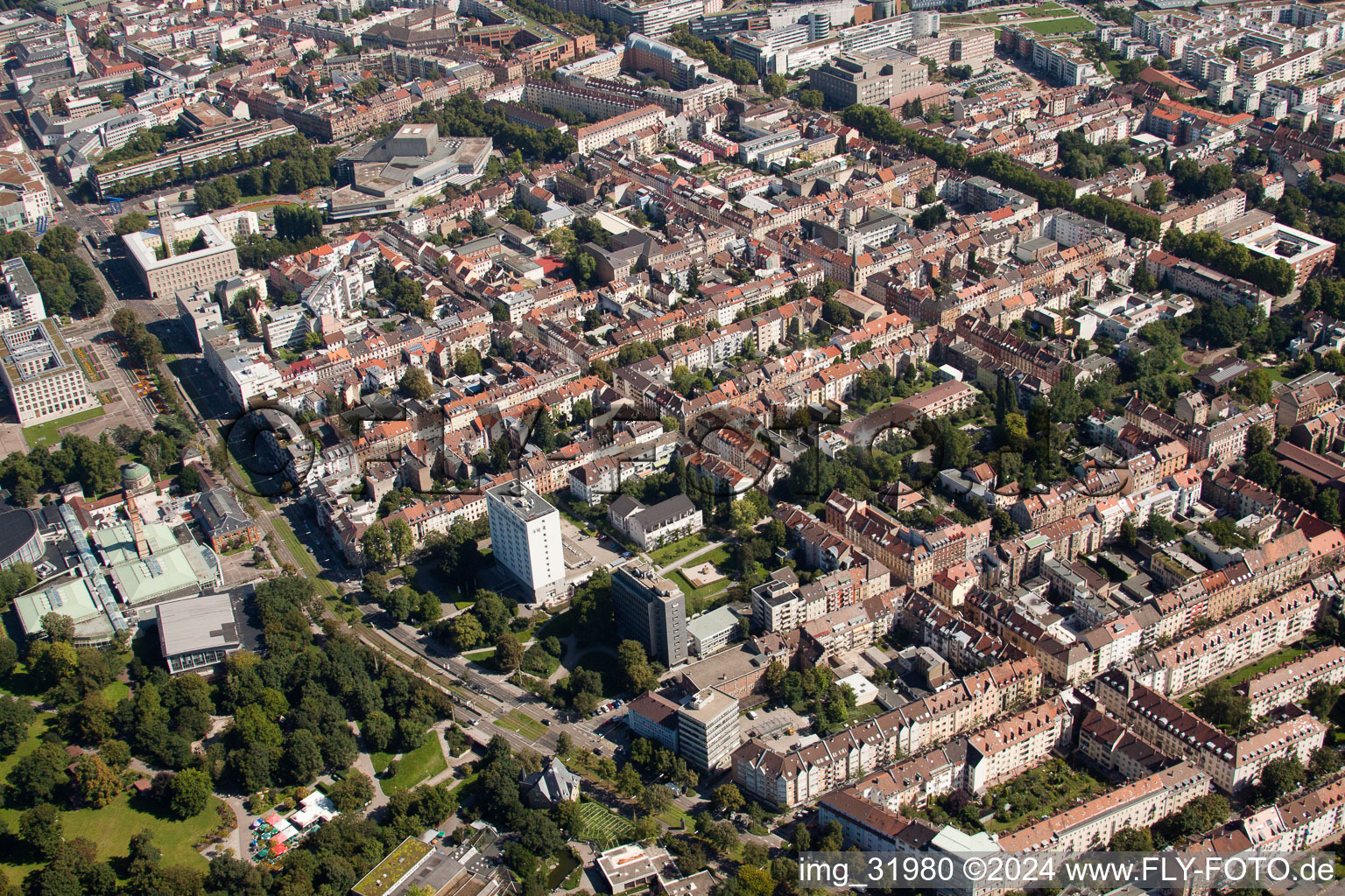 District Südstadt in Karlsruhe in the state Baden-Wuerttemberg, Germany