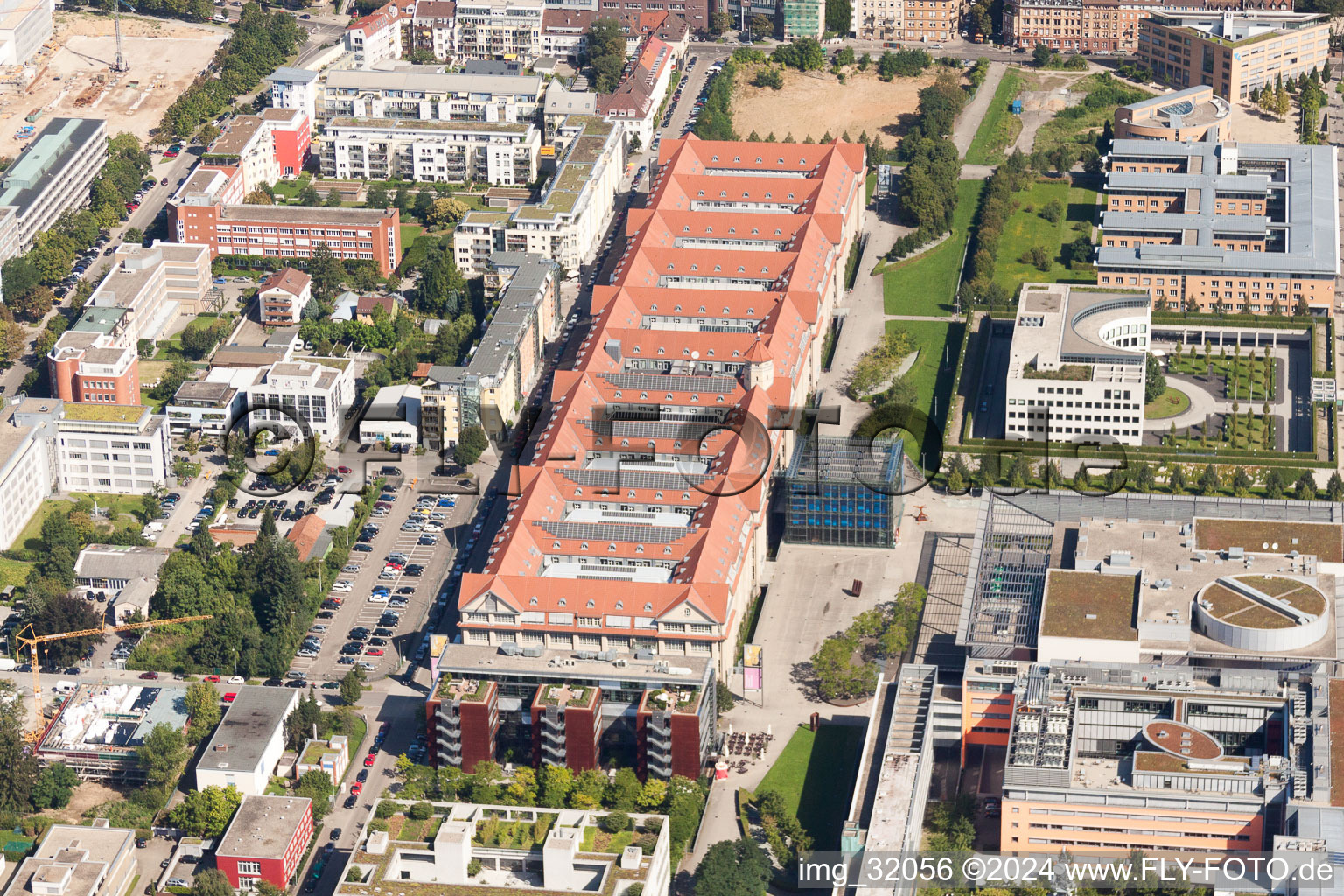 Museum building ensemble ZKM | Zentrum fuer Kunst and Medien in the district Suedweststadt in Karlsruhe in the state Baden-Wurttemberg, Germany