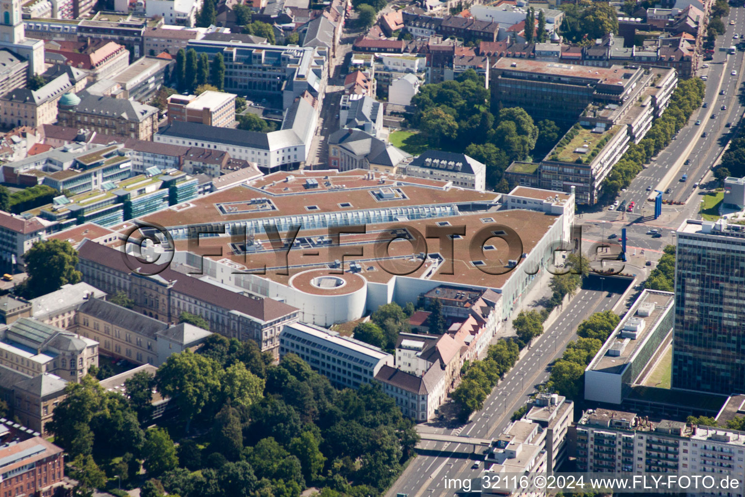 Ettlingertor Center in the district Innenstadt-West in Karlsruhe in the state Baden-Wuerttemberg, Germany