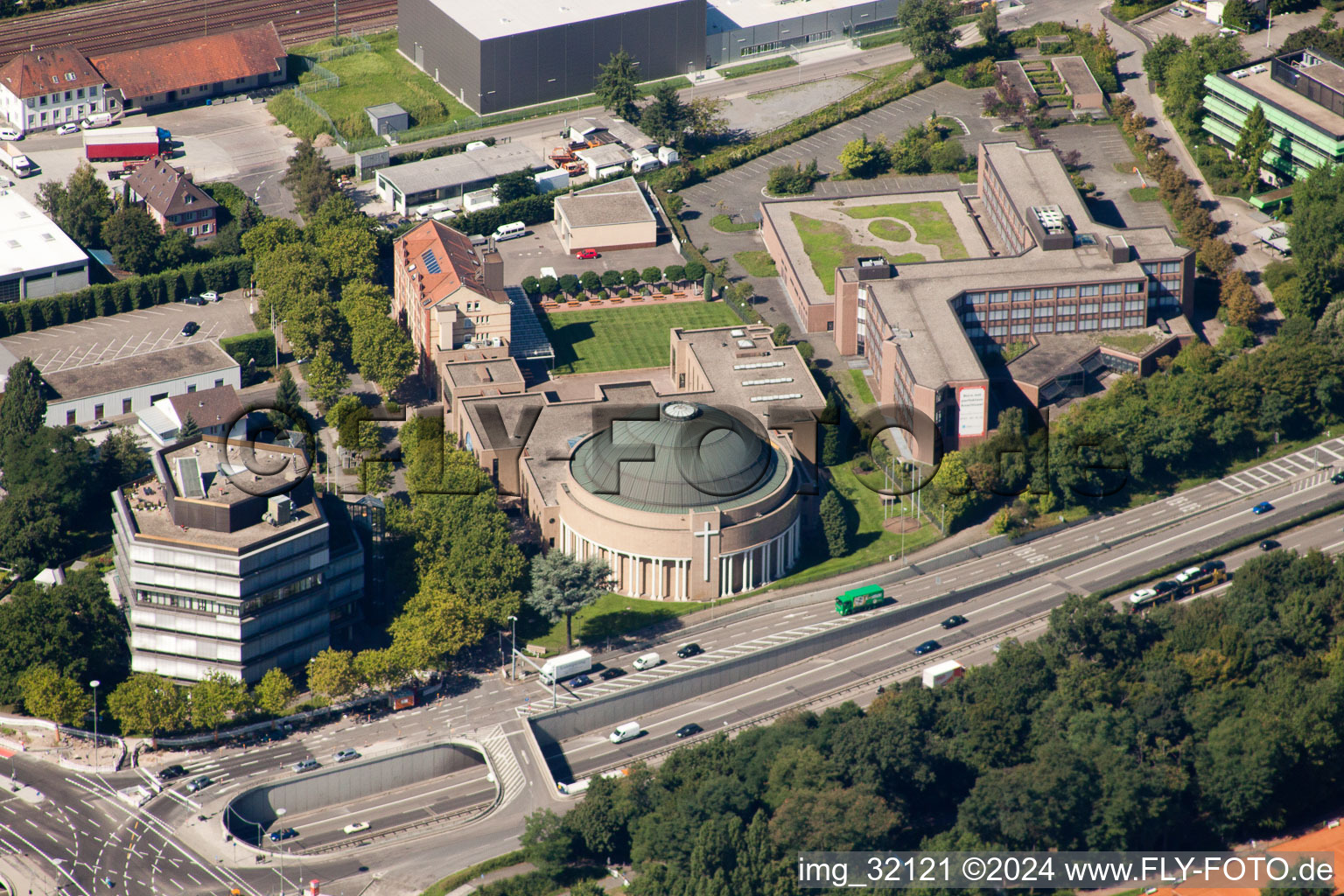 Cooler Jug, Christ Cathedral in the district Grünwinkel in Karlsruhe in the state Baden-Wuerttemberg, Germany