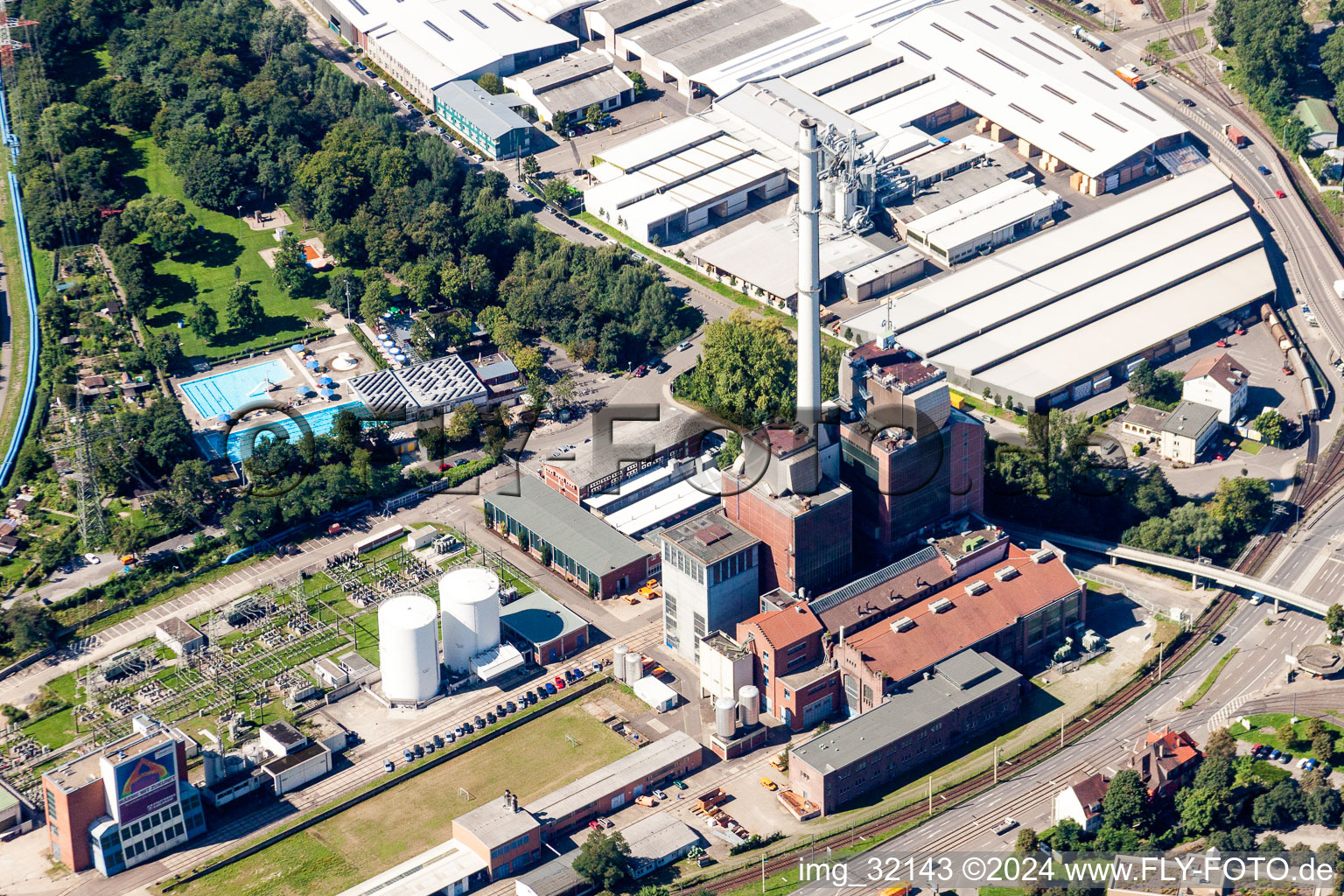 West Combined Heat and Power Plant in the district Mühlburg in Karlsruhe in the state Baden-Wuerttemberg, Germany