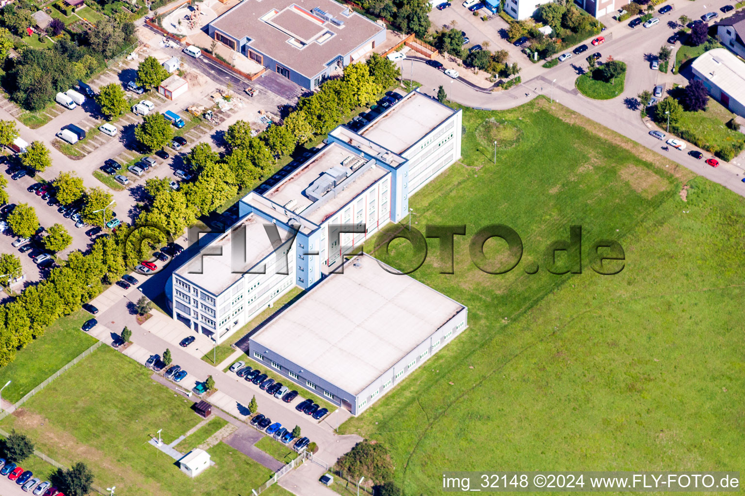 Building and production halls on the premises of nt-trading in the district Knielingen in Karlsruhe in the state Baden-Wurttemberg, Germany