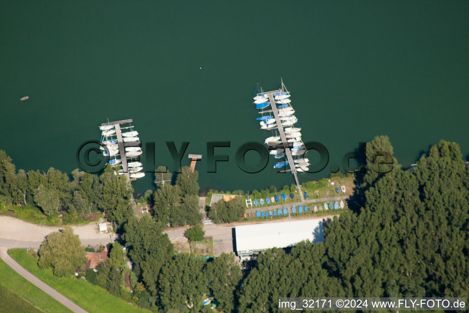 Marina in the district Maximiliansau in Wörth am Rhein in the state Rhineland-Palatinate, Germany