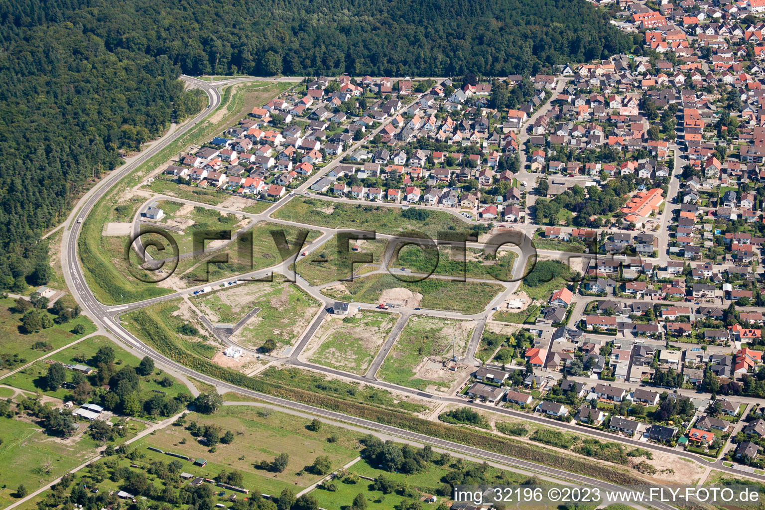 New development area W in Jockgrim in the state Rhineland-Palatinate, Germany