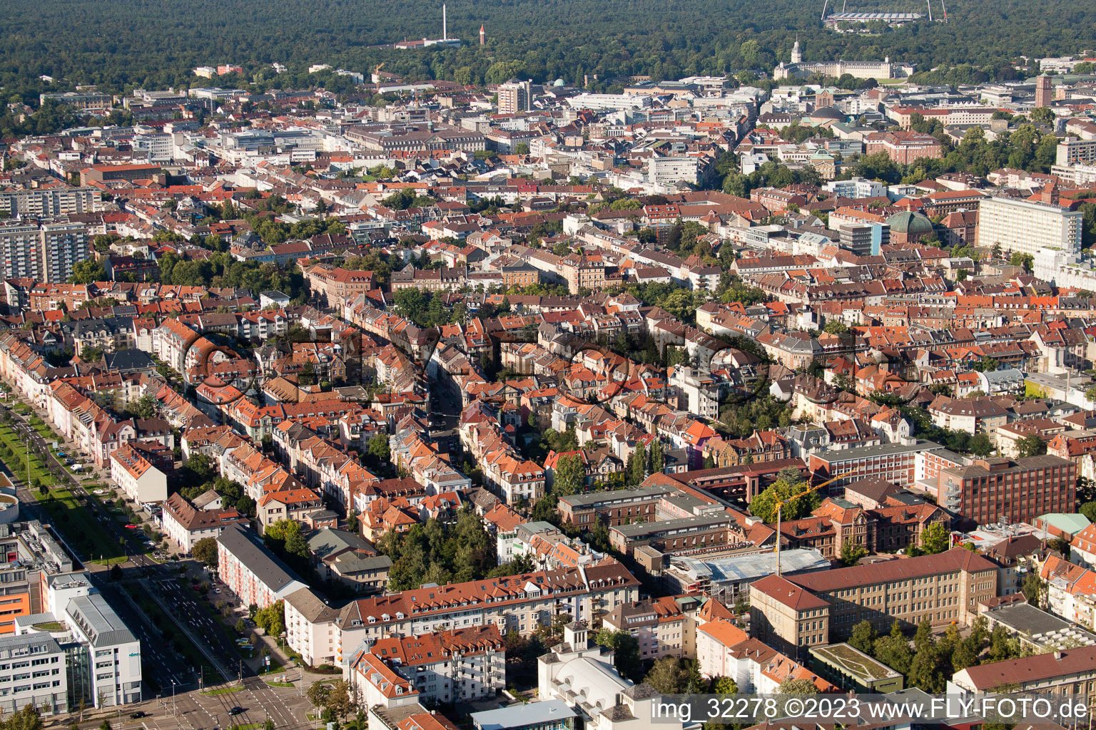 KA, SW City in the district Südweststadt in Karlsruhe in the state Baden-Wuerttemberg, Germany