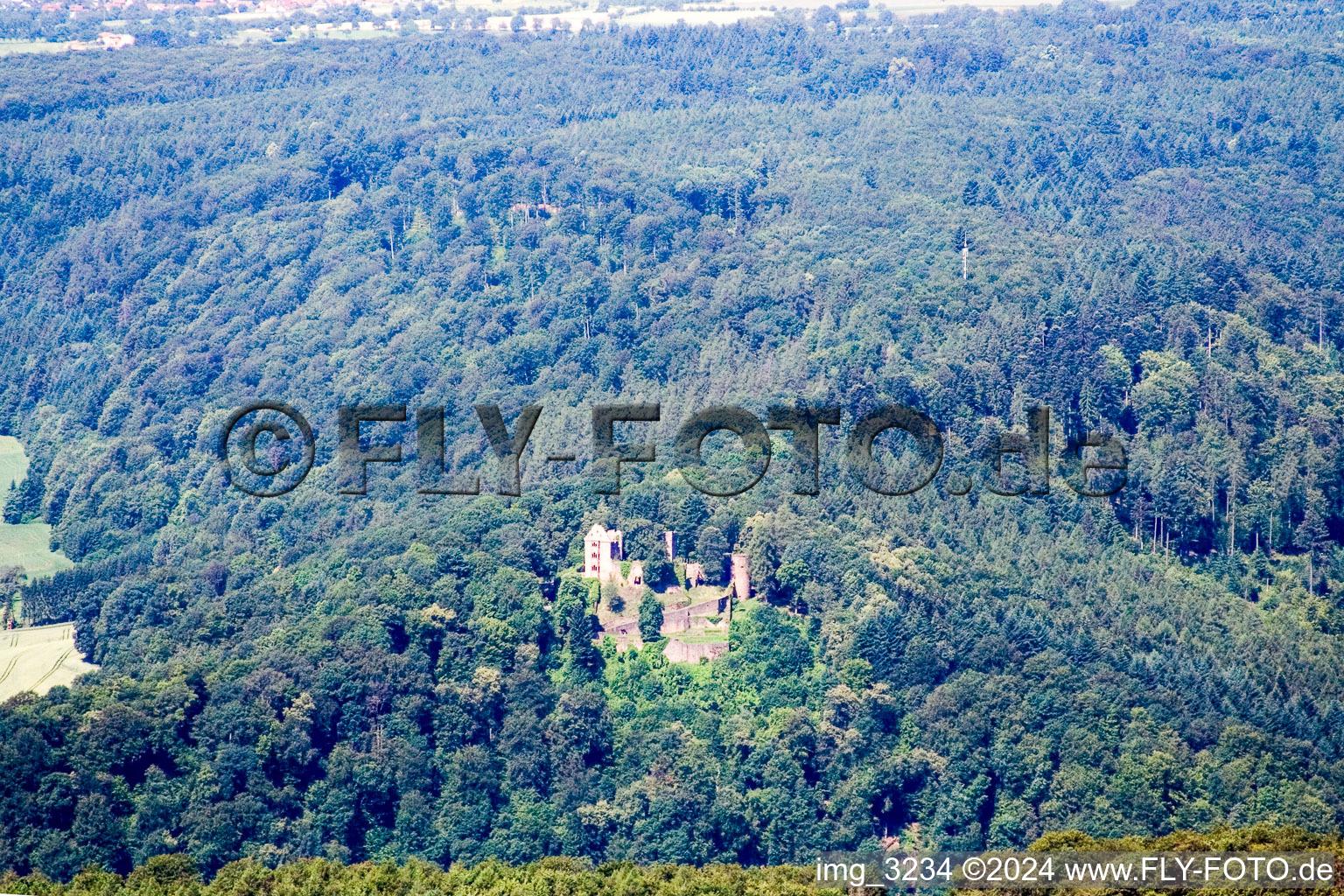 Minneburg ruins in the district Neckarkatzenbach in Neunkirchen in the state Baden-Wuerttemberg, Germany