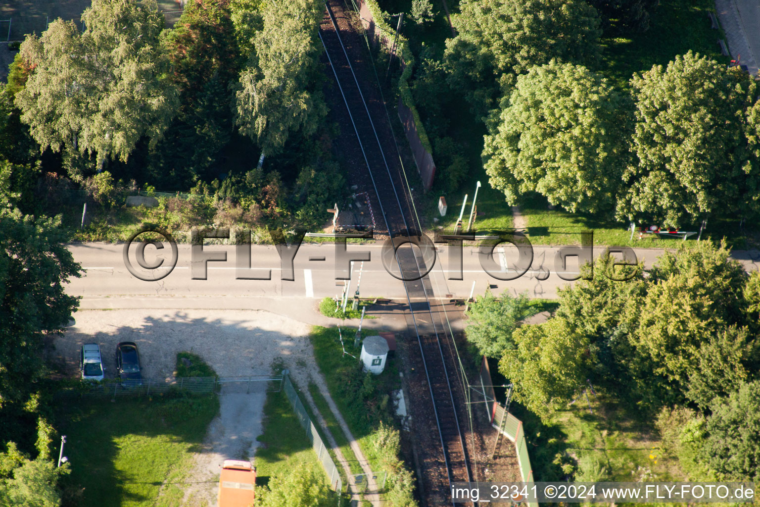 Aerial photograpy of Routing the railway junction of rail and track systems Deutsche Bahn in Karlsruhe in the state Baden-Wurttemberg