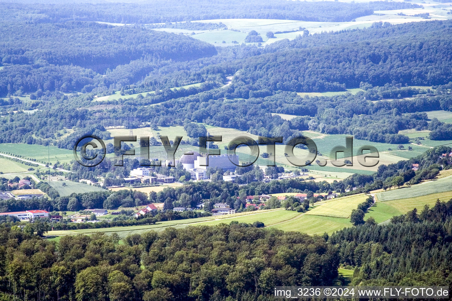 Nuclear power plant in Obrigheim in the state Baden-Wuerttemberg, Germany