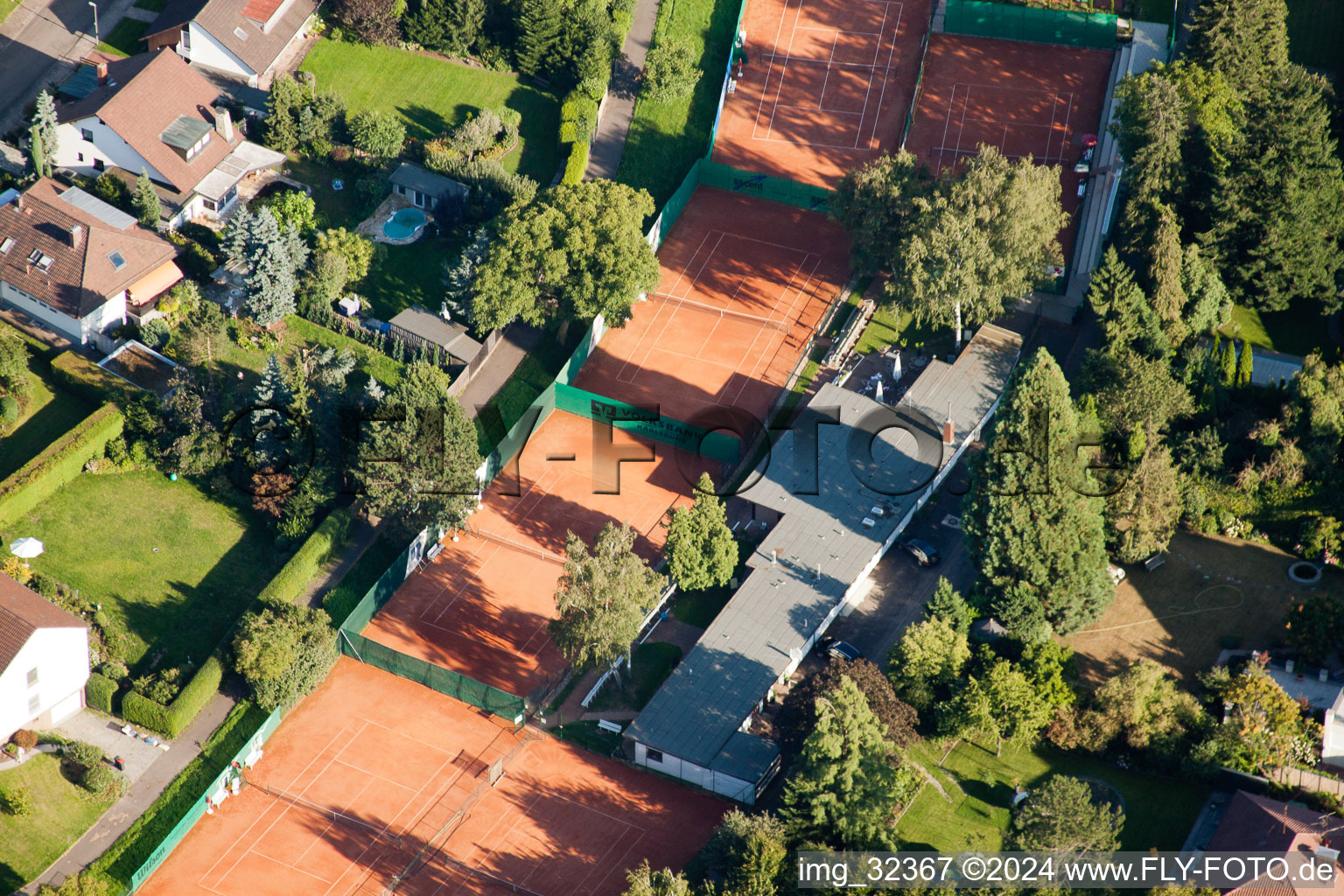 Aerial view of TC Rüppurr 1929 eV in the district Rüppurr in Karlsruhe in the state Baden-Wuerttemberg, Germany