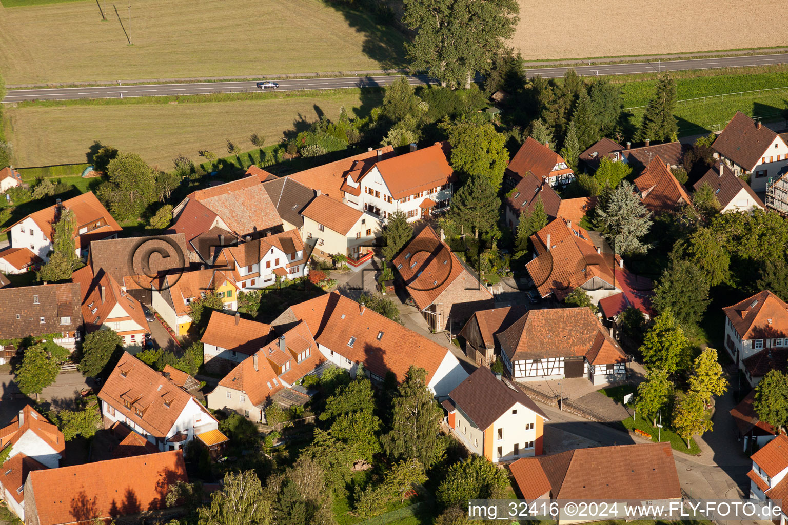 Karlstr in the district Dietenhausen in Keltern in the state Baden-Wuerttemberg, Germany